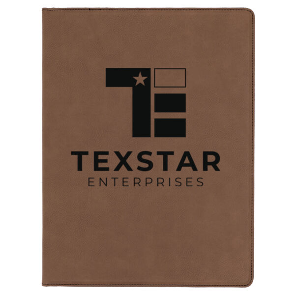 Texstar - Brown Laserable Leatherette Portfolio with Notepad Thumbnail